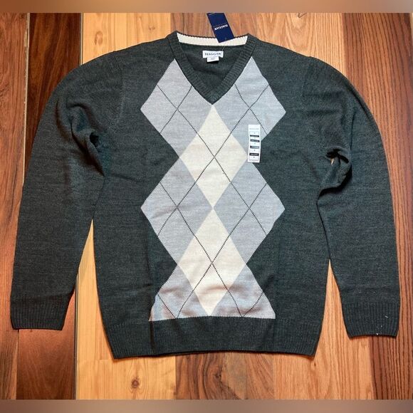 Haggar Argyle Pattern Men’s Sweater, Size Small. NWT! - Picture 2 of 6
